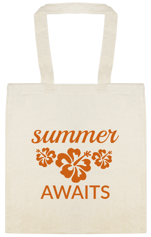 Seasonal Summer Awaits Custom Everyday Cotton Tote Bags Style 154117