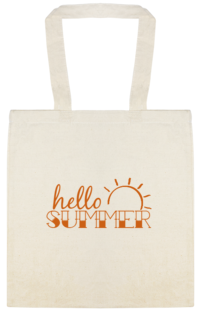 Seasonal Summer Hello Custom Everyday Cotton Tote Bags Style 138131