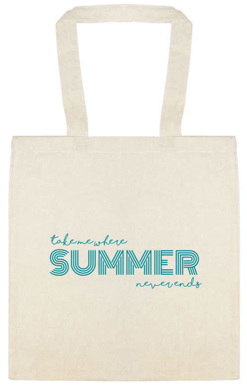 Seasonal Summer Take Me Where Never Ends Custom Everyday Cotton Tote Bags Style 154406