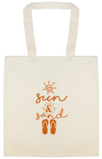 Seasonal Sun Sand Custom Everyday Cotton Tote Bags Style 138133