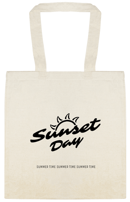 Seasonal Sunset Day Summer Time Custom Everyday Cotton Tote Bags Style 154139
