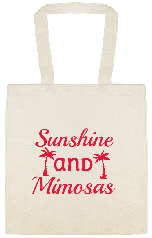Seasonal Sunshine And Mimosas Custom Everyday Cotton Tote Bags Style 154655