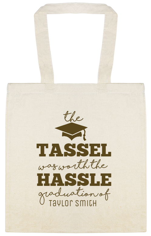 Parties & Events Tassel Hassle The Was Worth Graduation Of Taylor Smith Custom Everyday Cotton Tote Bags Style 149857
