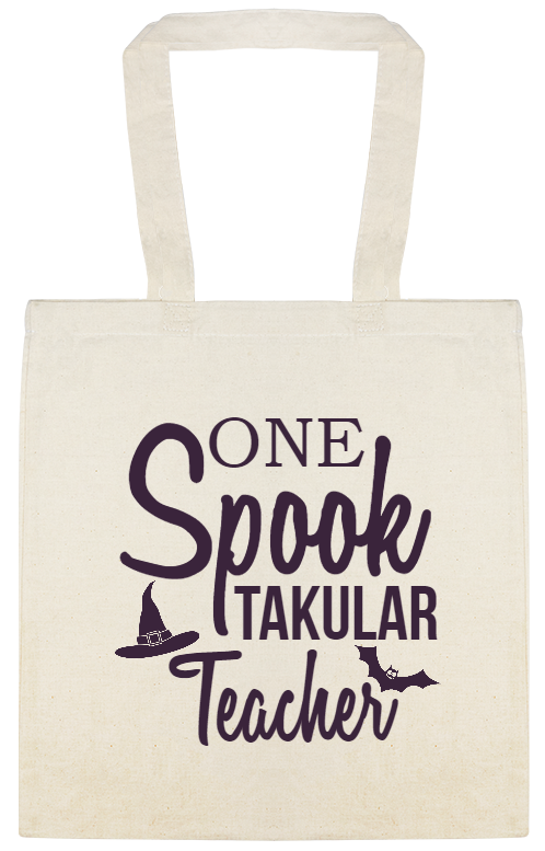 Halloween Teacher Spook One Takular Custom Everyday Cotton Tote Bags Style 143620
