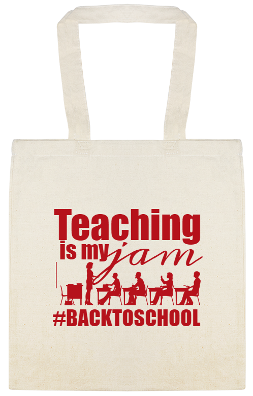 Back To School Teaching Is My Jam backtoschool Custom Everyday Cotton Tote Bags Style 122358