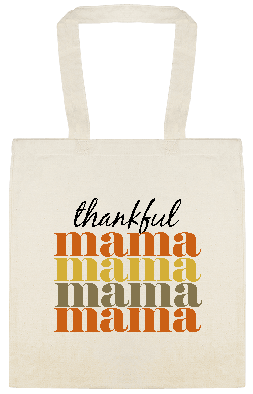 Holidays & Special Events Thankful Mama Custom Everyday Cotton Tote Bags Style 156725