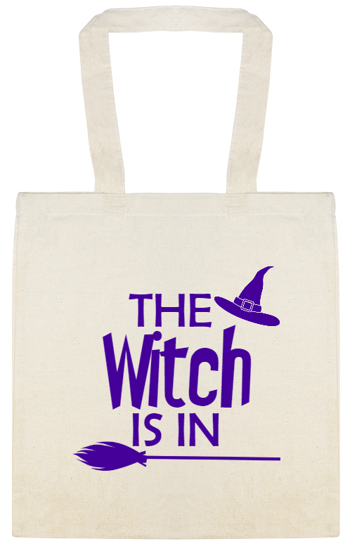 Halloween The Witch Is In Custom Everyday Cotton Tote Bags Style 142686
