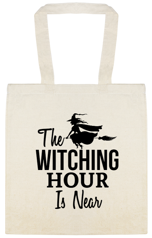 Halloween The Witching Hour Is Near Custom Everyday Cotton Tote Bags Style 142403