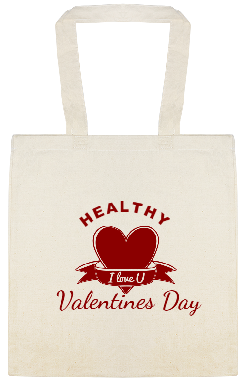Healthy Valentines Day Custom Everyday Cotton Tote Bags Style 146972