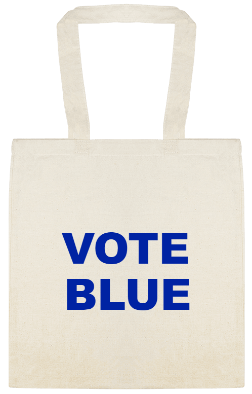 Political Campaigns Vote Blue Custom Everyday Cotton Tote Bags Style 155069