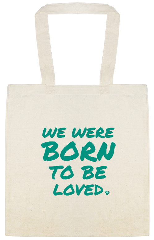 Valentines We Were Born To Be Loved Custom Everyday Cotton Tote Bags Style 115561