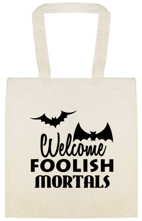 Halloween Welcome Foolish Mortals Custom Everyday Cotton Tote Bags Style 143281
