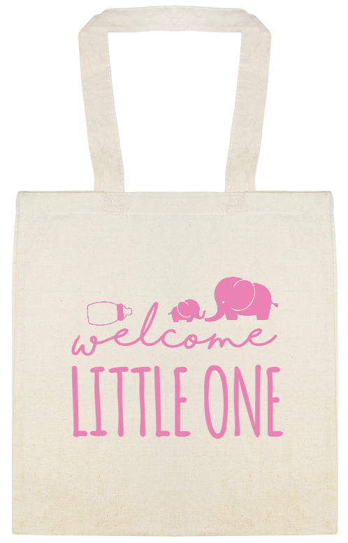 Baby Shower Welcome Little One Custom Everyday Cotton Tote Bags Style 115067