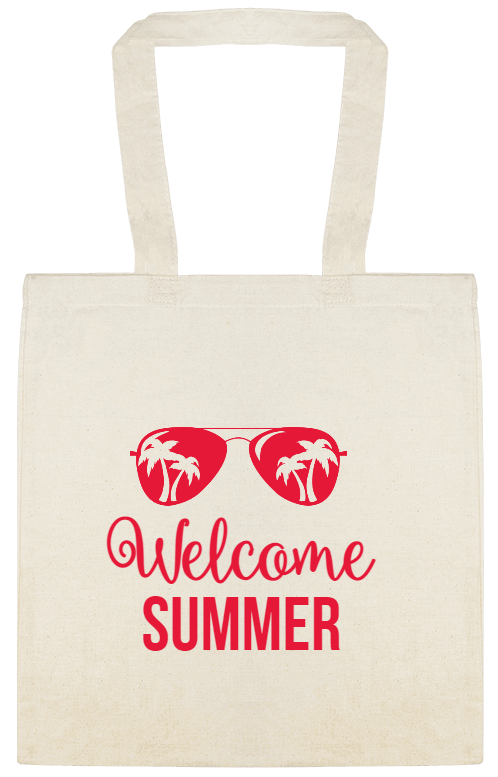 Seasonal Welcome Summer Custom Everyday Cotton Tote Bags Style 154657