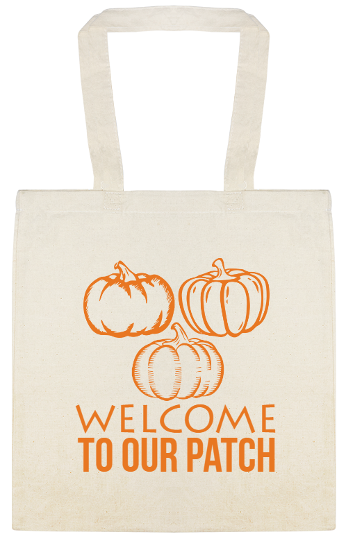 Fall Welcome To Our Patch Custom Everyday Cotton Tote Bags Style 141883