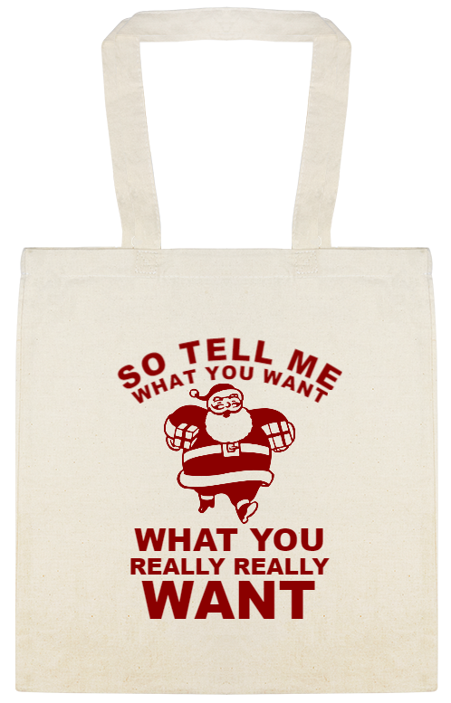 Tell Me What You Really Want Custom Everyday Cotton Tote Bags Style 145020