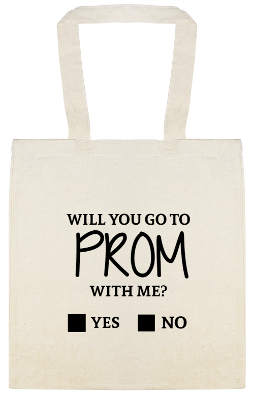 Education & School Will You Go To Prom With Me Yes No Custom Everyday Cotton Tote Bags Style 149722