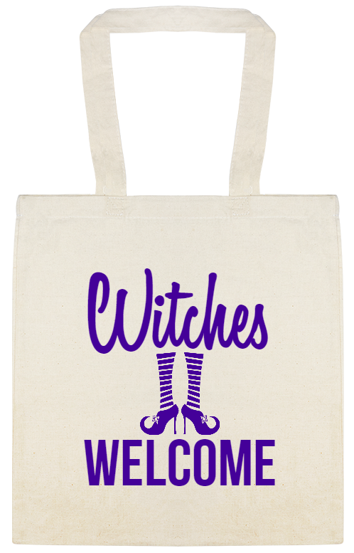 Halloween Witches Welcome Custom Everyday Cotton Tote Bags Style 143619