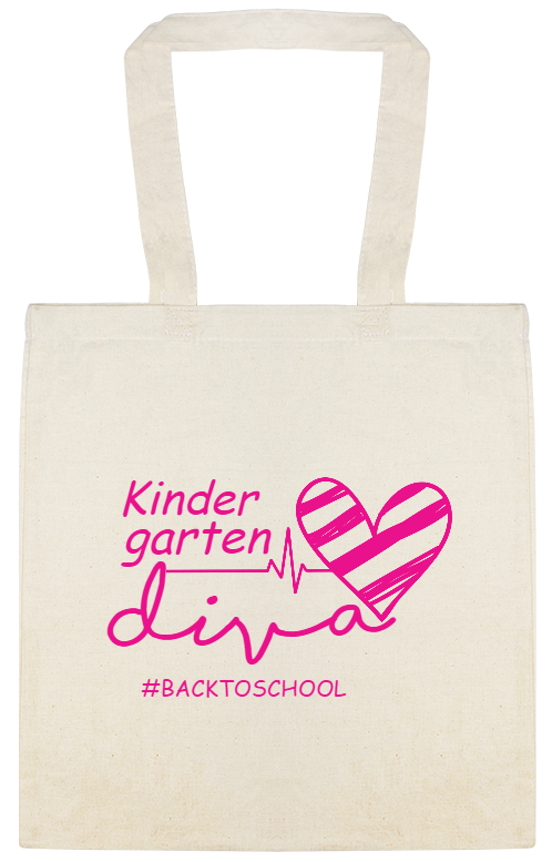 Back To School backtoschool Kinder Garten Diva Custom Everyday Cotton Tote Bags Style 122351