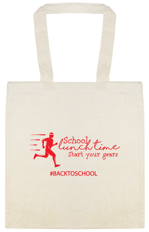 Special Events backtoschool School Lunch Time Start Your Gears Custom Everyday Cotton Tote Bags Style 122980