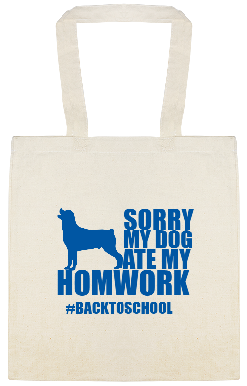 Special Events backtoschool Sorry My Dog Ate Homwork Custom Everyday Cotton Tote Bags Style 122966