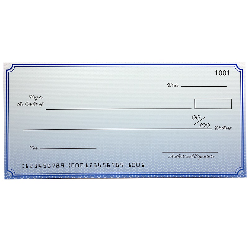 Custom Economy Large Checks 22 X 48 Inch