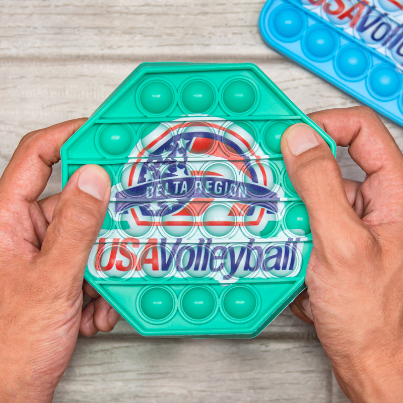 Custom Full Color Silicone Push Pop Bubble Fidget Toys
