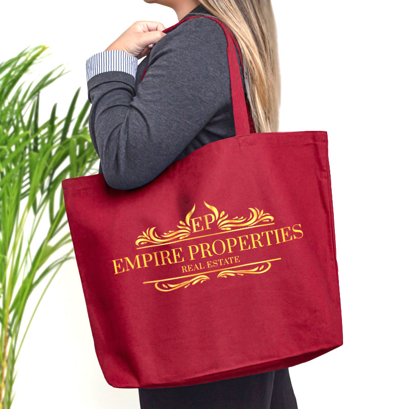 Custom Large Grocery Cotton Tote Bags