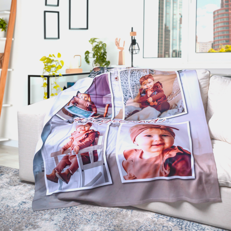 Custom Plush Fleece Photo Blanket