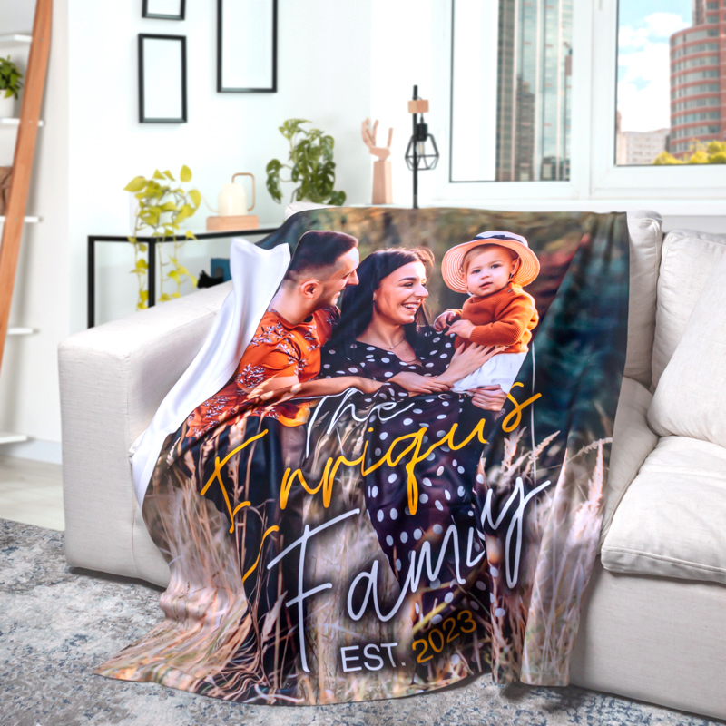 Custom Plush Fleece Photo Blanket Christmas And Holidays
