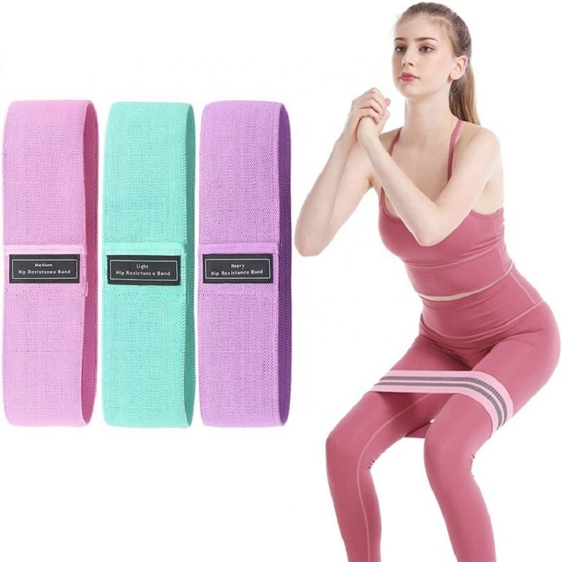 Custom Stretch Resistance Exercise Bands Set Of 3 Fitness Exercise Tools
