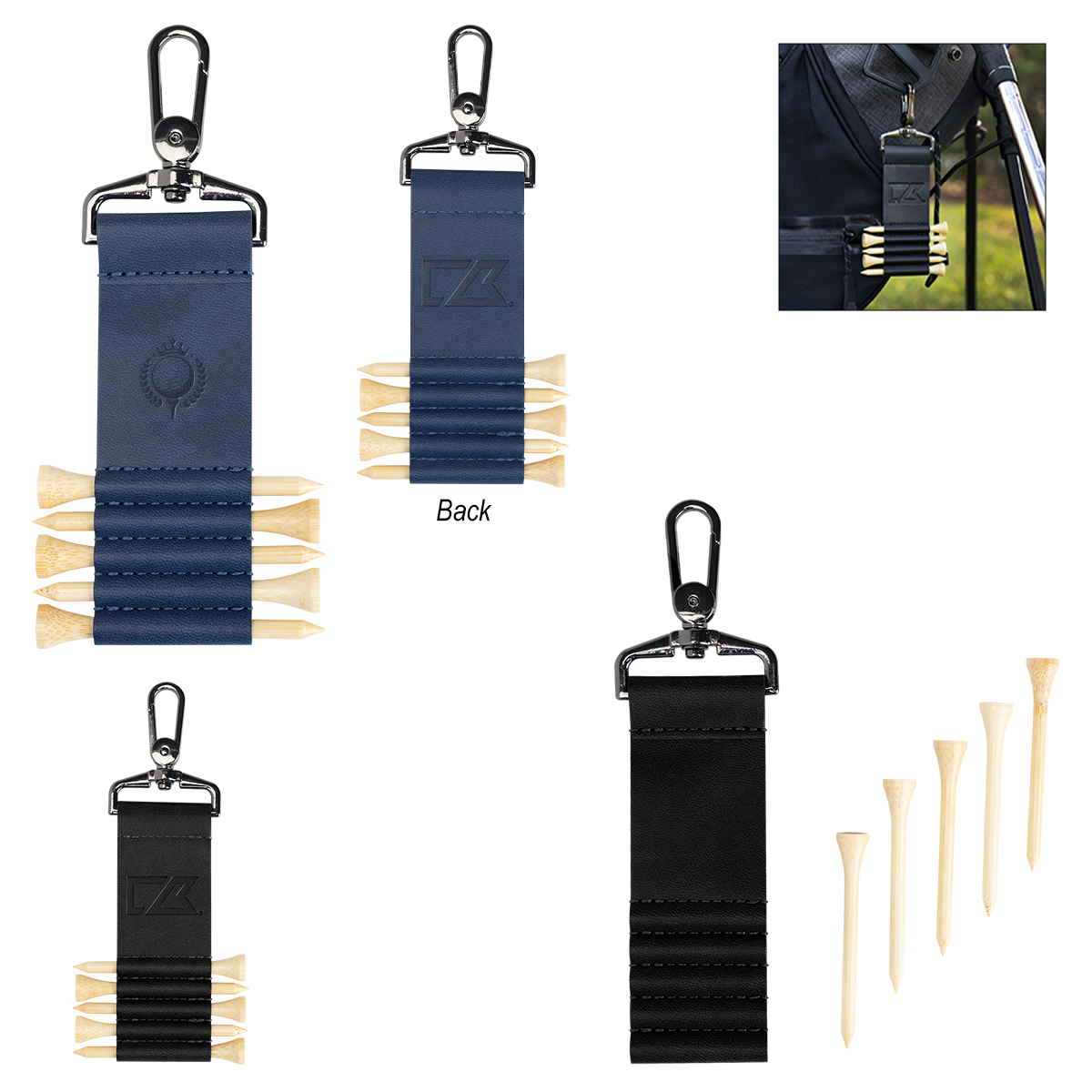 Cutter & Buck&reg; Bamboo Recycled Golf Tee Set Keychain