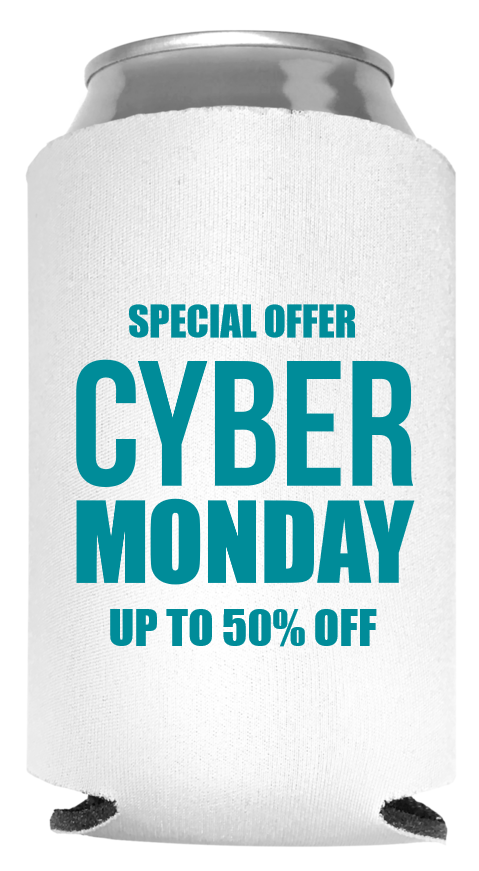Cyber Monday Full Color Foam Collapsible Coolies Style 95688