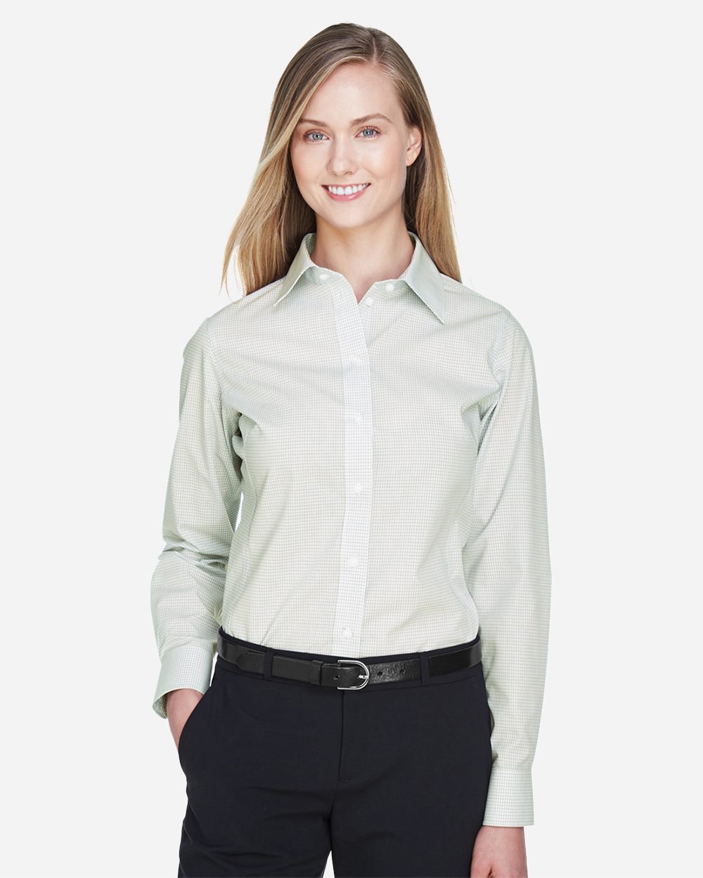 Devon & Jones Women's Crown Collection&reg; Micro Tattersall Woven Dress Shirt - DG510W