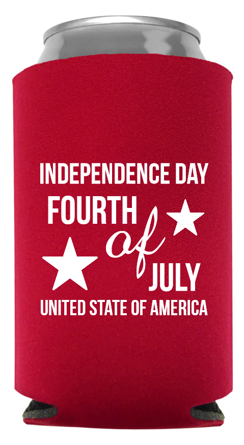 Fourth Of July Full Color Foam Collapsible Coolies Style 107650