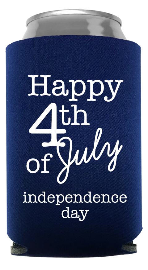 Fourth Of July Full Color Foam Collapsible Coolies Style 107658