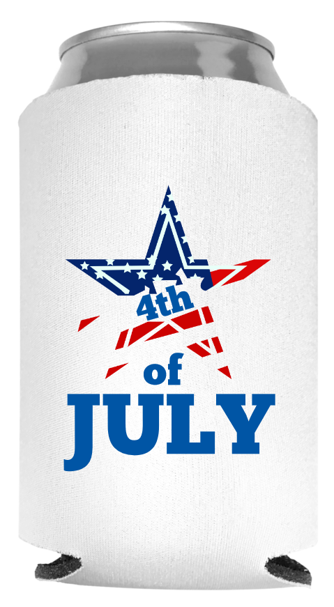 Fourth  Of July Full Color Foam Collapsible Coolies Style 107713