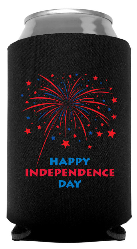 Fourth  Of July Full Color Foam Collapsible Coolies Style 107732