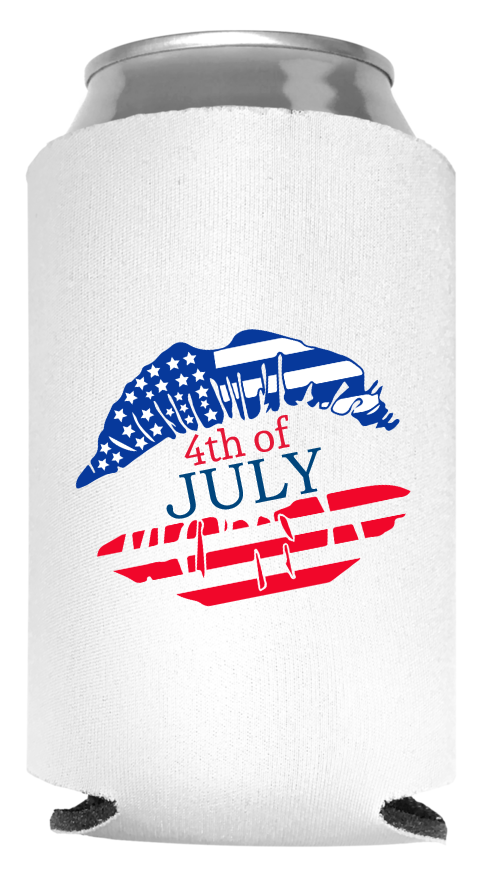 Fourth  Of July Full Color Foam Collapsible Coolies Style 107744