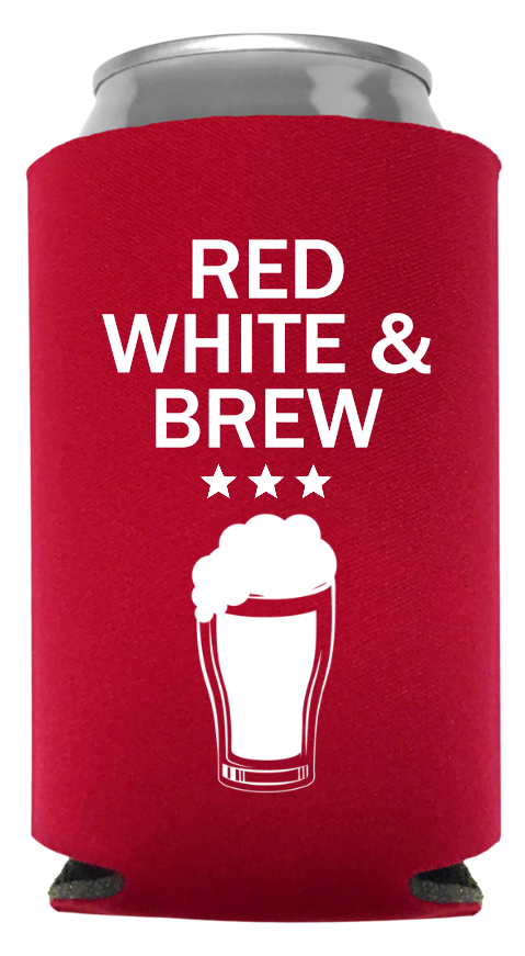 Fourth  Of July Full Color Foam Collapsible Coolies Style 107748