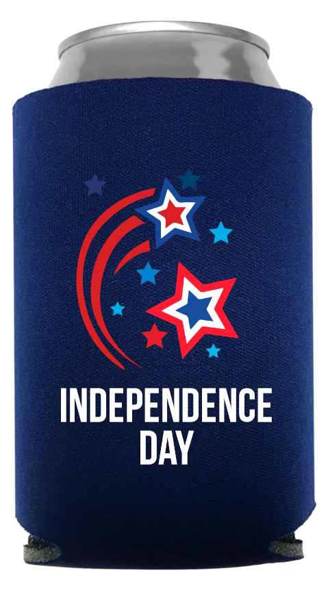 Fourth  Of July Full Color Foam Collapsible Coolies Style 107751