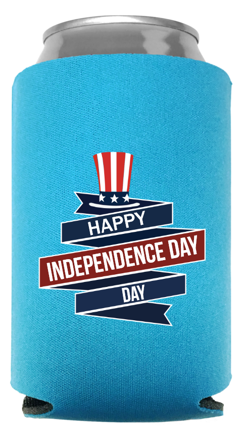 Fourth  Of July Full Color Foam Collapsible Coolies Style 107769