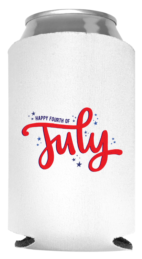 Fourth Of July Full Color Foam Collapsible Coolies Style 107780