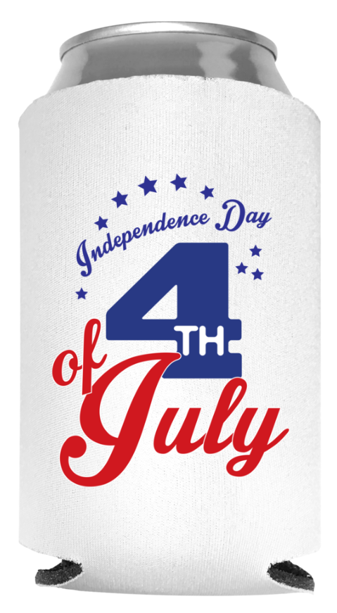 Fourth Of July Full Color Foam Collapsible Coolies Style 107787