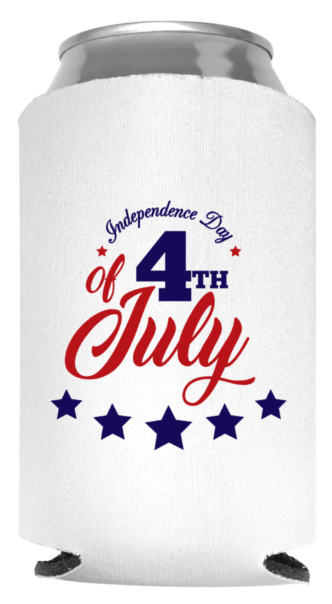 Fourth Of July Full Color Foam Collapsible Coolies Style 107802