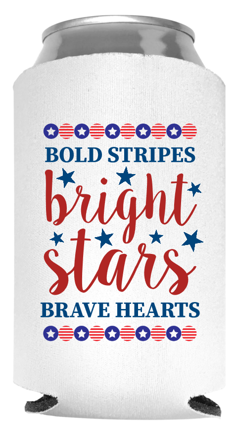Fourth Of July Full Color Foam Collapsible Coolies Style 107900