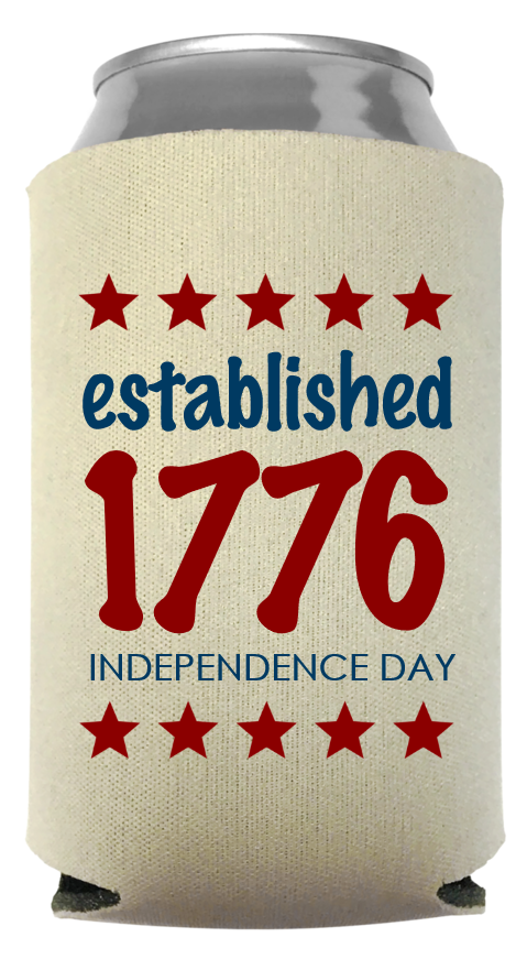 Fourth Of July Full Color Foam Collapsible Coolies Style 107904