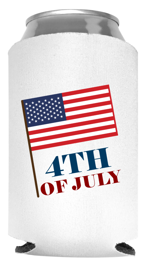 Fourth Of July Full Color Foam Collapsible Coolies Style 108911