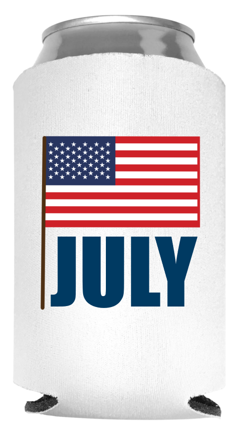 Fourth Of July Full Color Foam Collapsible Coolies Style 108927