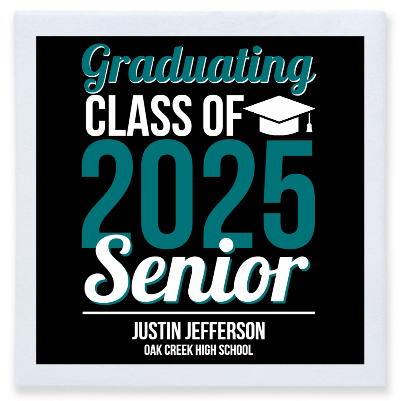 Graduating Class Of 2025 Senior Full Color 3ply Premium Beverage Napkins Style 172161